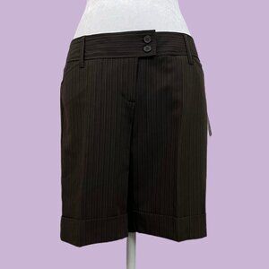 brown pinstripe y2k long shorts